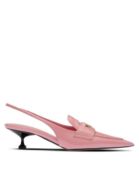 miu miu pink loafers|Leather penny loafers with heel Pink .